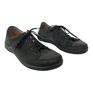 Finn Comfort Womens Size 40 US 9 Black Nubuck Leather Sneakers